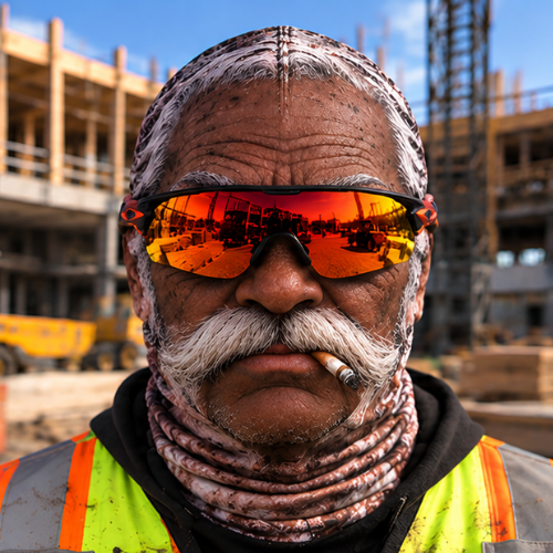 😂 Masque de ski drôle avec visage d'ouvrier de chantier – Cadeau farceur pour le travail