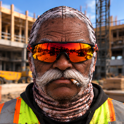 😂 Masque de ski drôle avec visage d'ouvrier de chantier – Cadeau farceur pour le travail