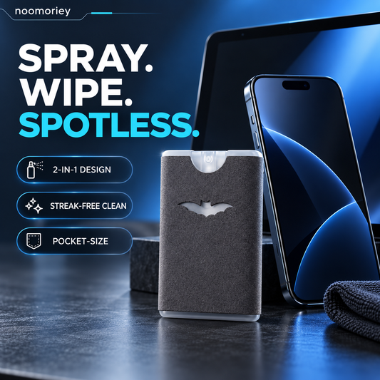 2-in-1 Portable Screen Cleaner – Spray & Microfiber Cloth