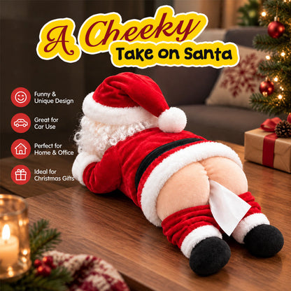 Funny Santa Butt Tissue Box Holder – Hilarious Christmas Decor & White Elephant Gag Gift!!!