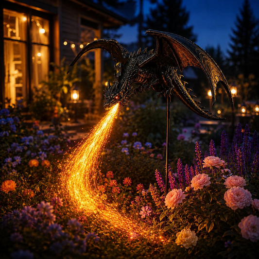🐉 Lampe solaire de jardin « Dragon's Ember » 2027 🔥 | La décoration d'Halloween magique ultime pour l'extérieur