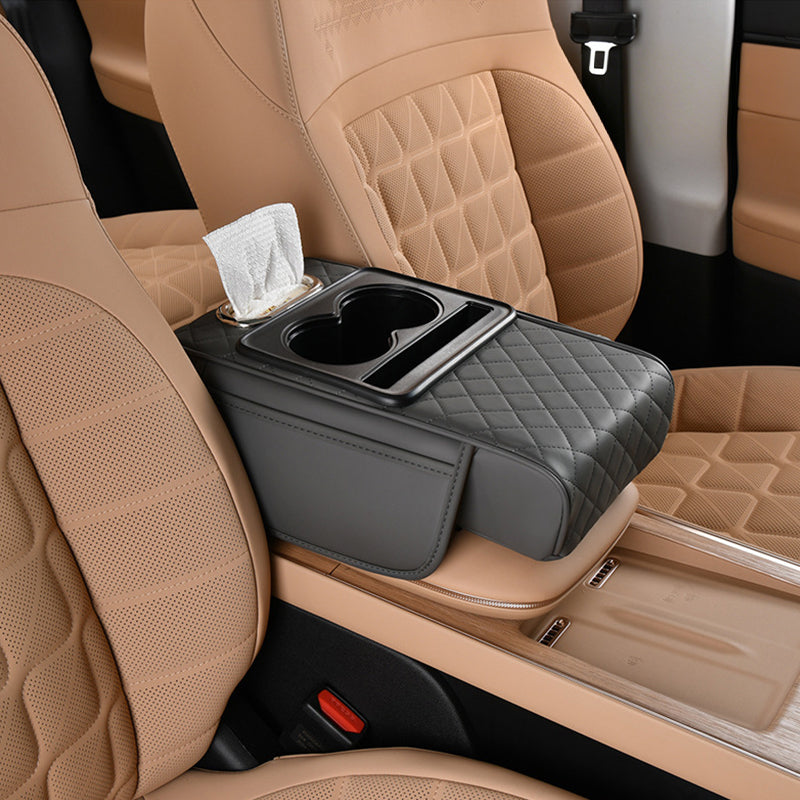 Multifunctional PU Leather Car Armrest Box Mat