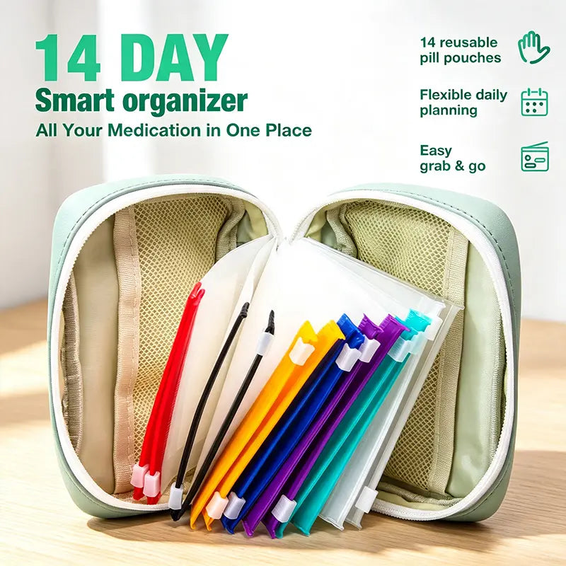 🏆Flash Sale⚡Waterproof Pill Pouch Set-14Pcs Bags Inside