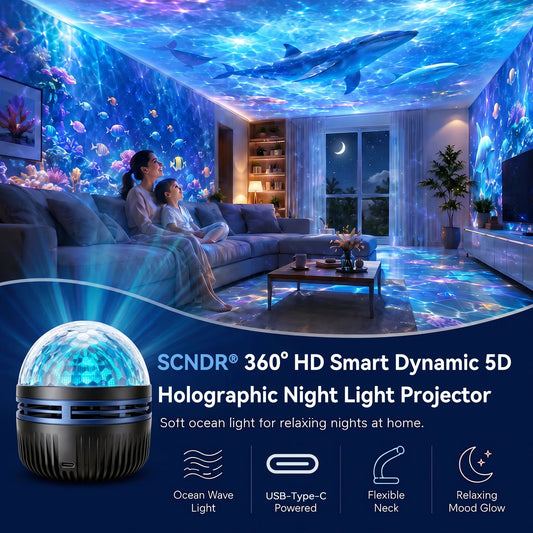 🎉🦖🎁Projecteur holographique intelligent à 360° ciel étoilé