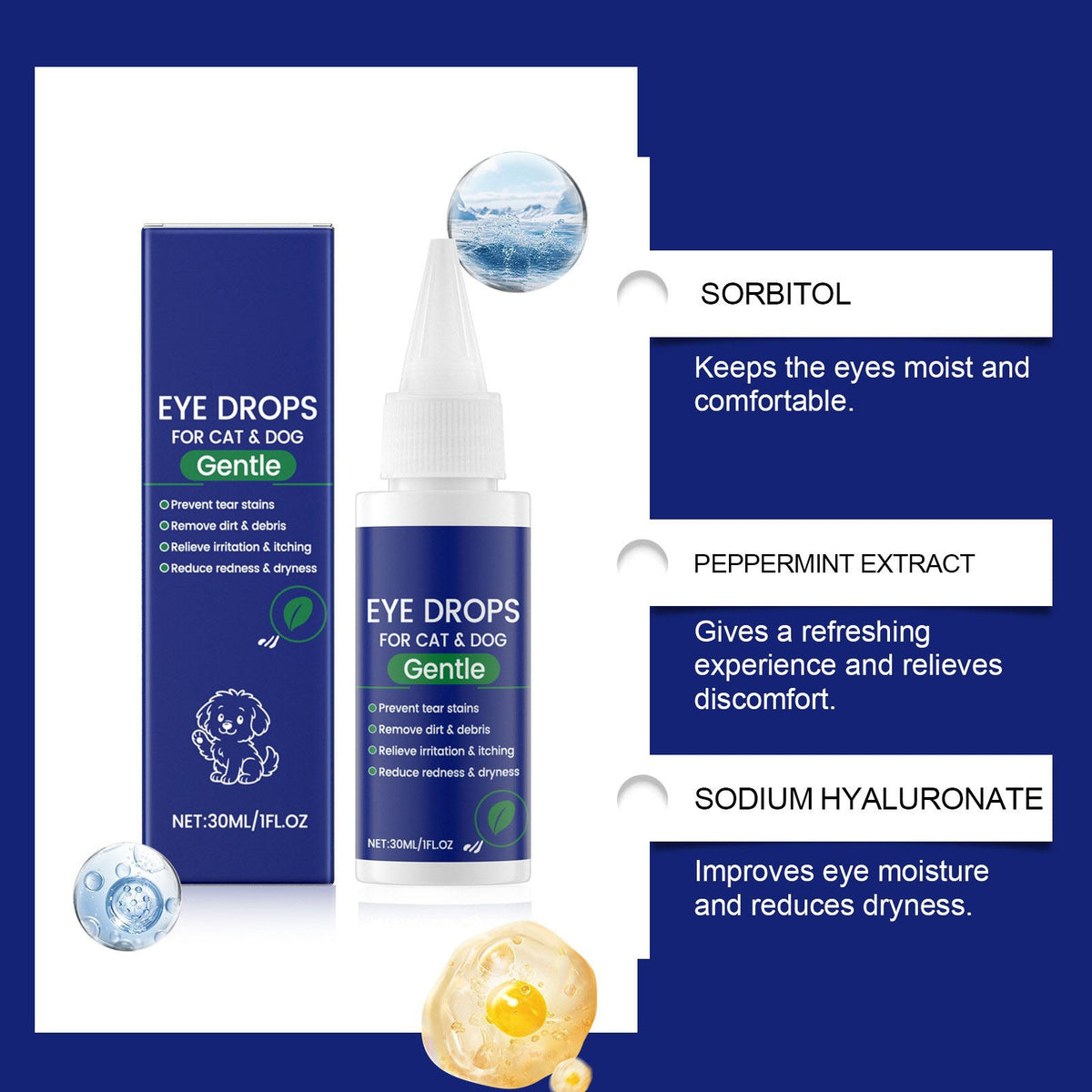 🏆Flash Sale⚡ 50K+ SOLD! 🐶Eye Drops for Cat & Dog, Prevent Tear Stains Remove Dirt