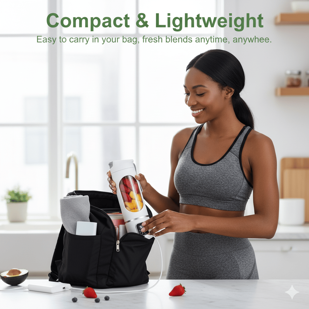 LIVRAISON GRATUITE🔥🔥Le blender portable ultime – rechargeable par USB et compact pour des smoothies partout avec vous