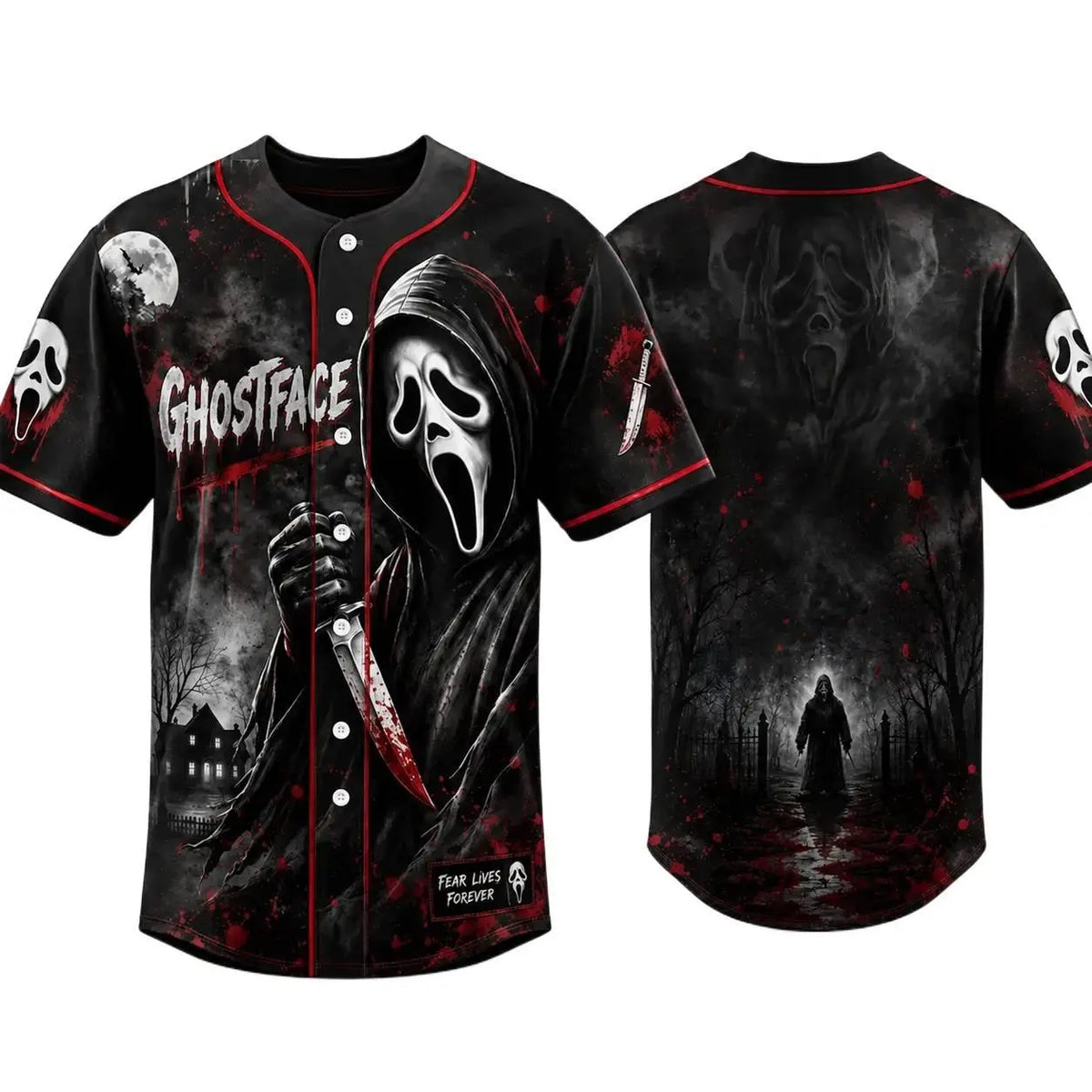 Maillot de baseball horreur slasher, T-shirt avec des personnages de films d’horreur classiques, Uniforme d’Halloween pour une équipe effrayante, Déguisements pour soirée d’Halloween, Cadeaux d’Halloween