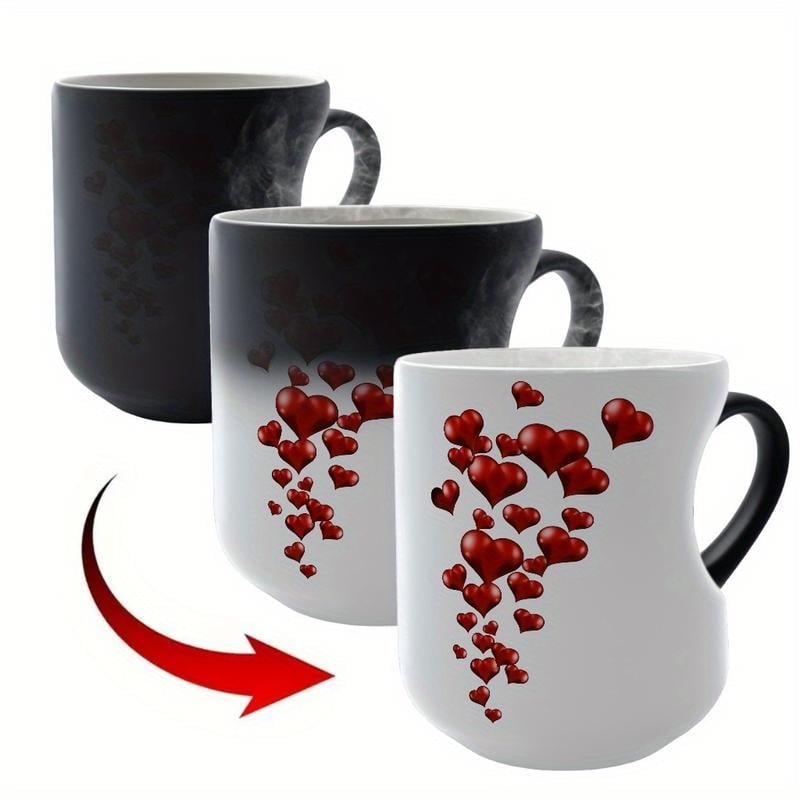🔥Offre limitée : -52 %✨Mug magique en céramique en forme de cœur qui change de couleur