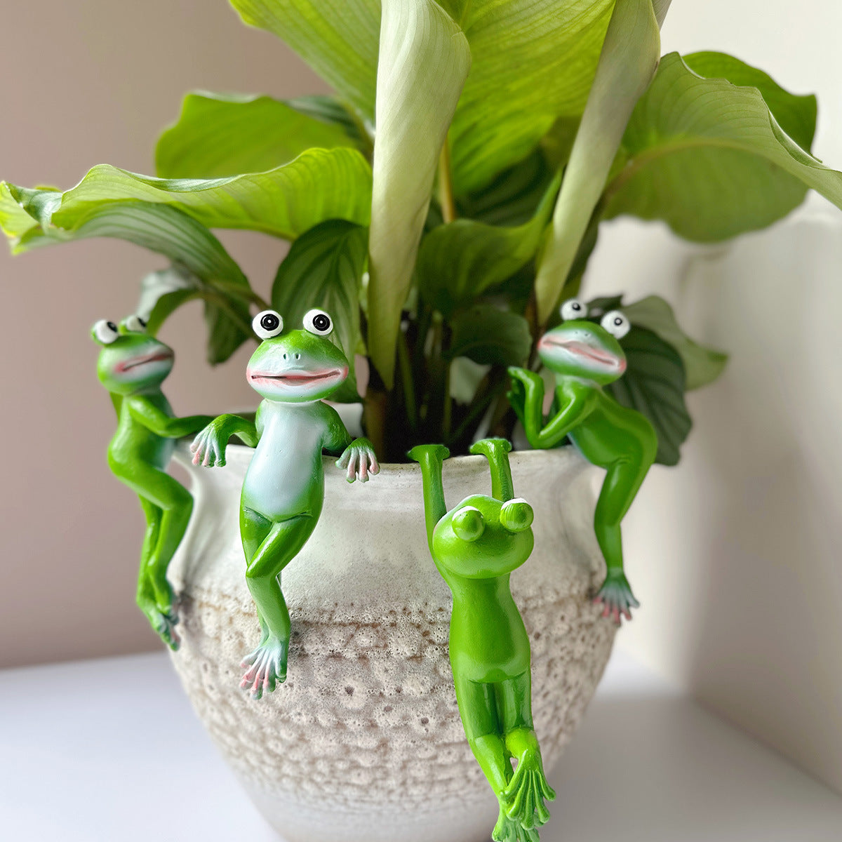 🏆Vente flash⚡Plus de 50 000 VENDUES ! Presque épuisé -✨Figurines de grenouilles en résine, décoration pour jardinière🐸🌿