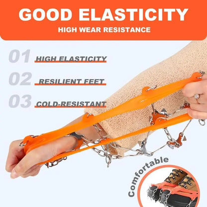 🧊 -50 % sur les crampons à glace pour chaussures – Grips antidérapants pour la neige, la marche et la randonnée hivernales