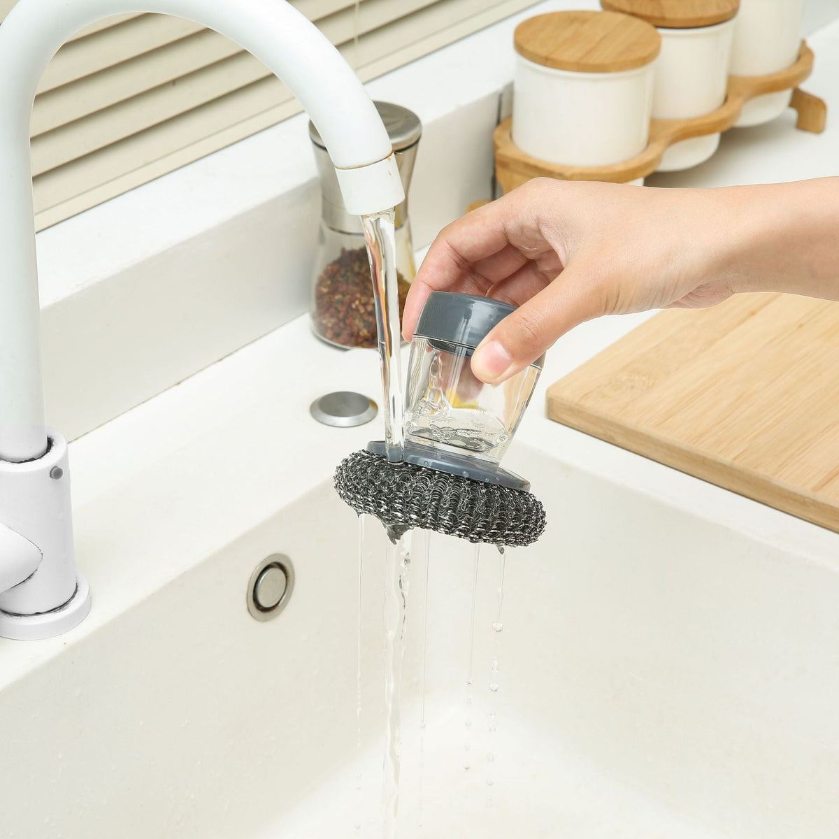 🏆Vente flash⚡ PLUS DE 50 000 VENDUS ! 🧽 Éponge de cuisine avec distributeur de savon et prise en main confortable