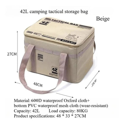 🔥Sac de rangement pliable d’extérieur de grande capacité, imperméable et portable, pour organiser le camping et les pique-niques