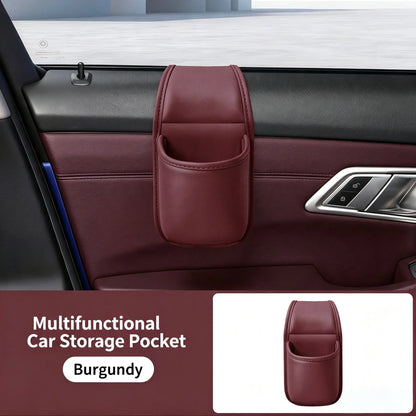 🔥 Car Door Storage Pocket Organizer – Premium Leather, Dual-Layer & Easy-Reach Design