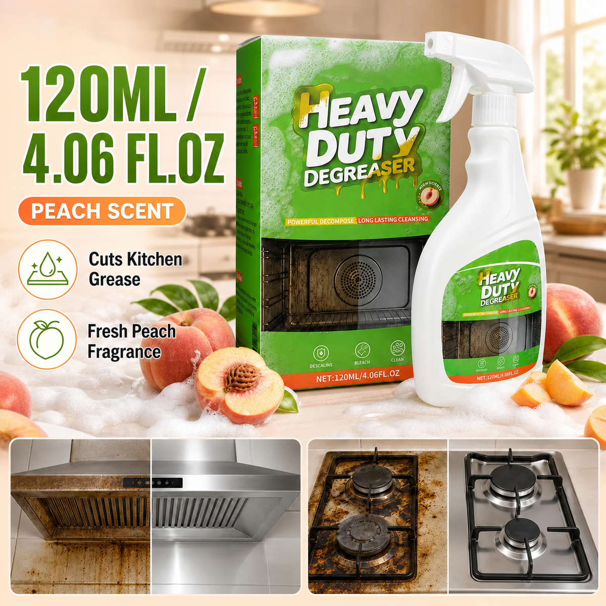 Dégraissant cuisine ultra-puissant en spray