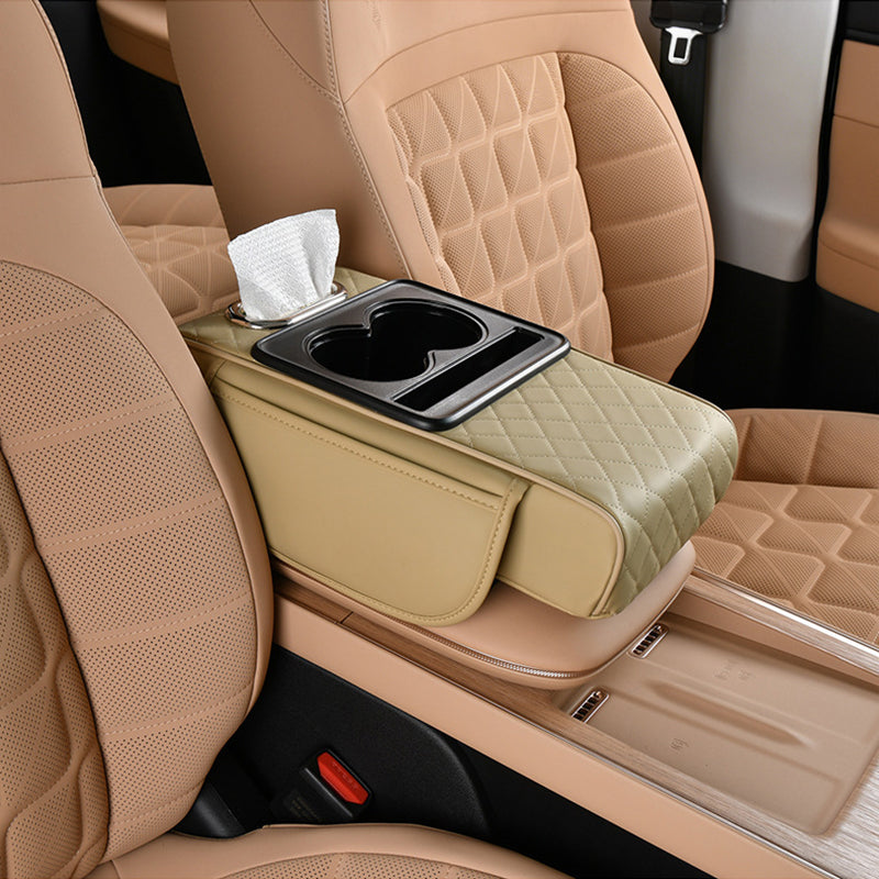 Multifunctional PU Leather Car Armrest Box Mat