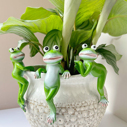 🏆Vente flash⚡Plus de 50 000 VENDUES ! Presque épuisé -✨Figurines de grenouilles en résine, décoration pour jardinière🐸🌿