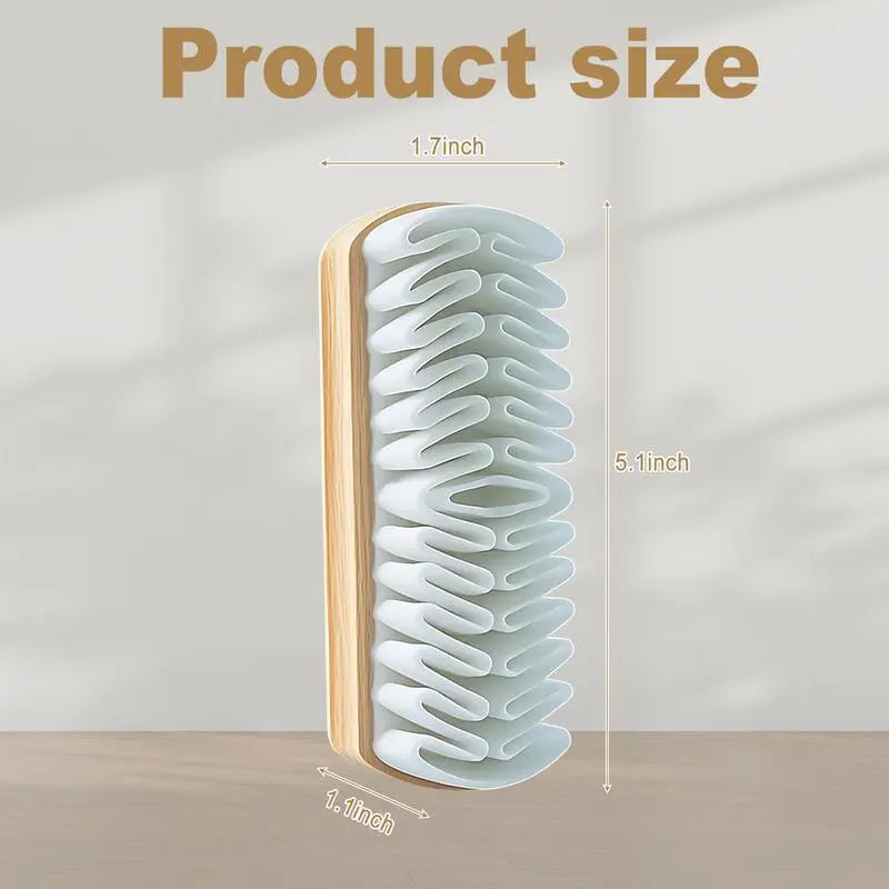 Brosse à chaussures en daim 2-en-1 – Poils en crêpe TPR pour nubuck, bottes, vestes et entretien du cuir