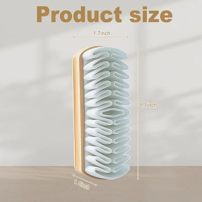 Brosse à chaussures en daim 2-en-1 – Poils en crêpe TPR pour nubuck, bottes, vestes et entretien du cuir