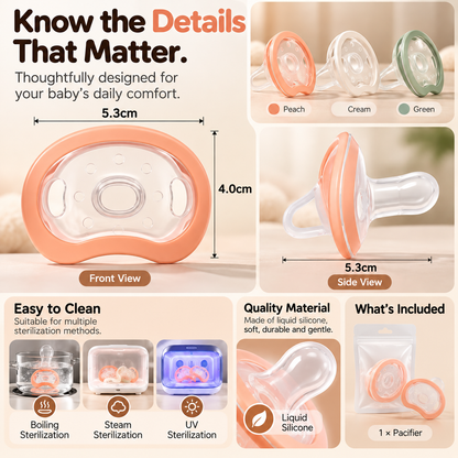 🍼 Tétine pour bébé en silicone effet sein – Design doux et flexible pour apaiser les bébés allaités