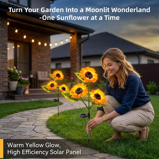 🌻 -49 %🔥Lampes solaires de jardin en forme de tournesols : illuminez votre extérieur avec un charme baigné de soleil