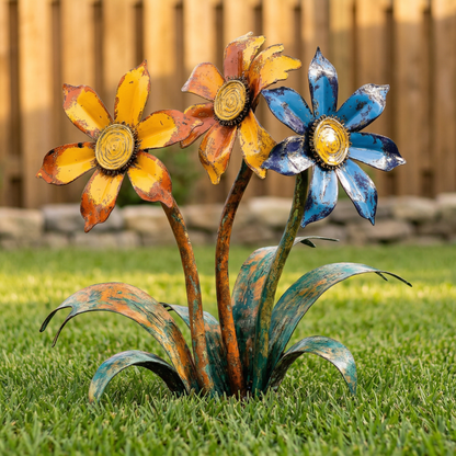 🌼Cadeaux de la fête des Mères 2026 à -55 % — 💖🎁Tuteurs de jardin rustiques en métal en forme de fleurs, fabriqués à la main