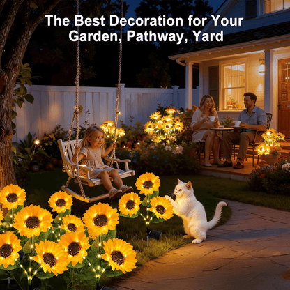 🌻🌞Lampes solaires LED en forme de tournesol pour jardin