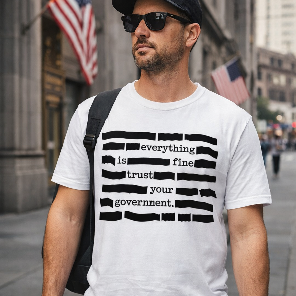 🏆Vente flash⚡ PLUS DE 30 000 VENDUS ! T-shirt « Tout va bien, faites confiance à votre gouvernement »