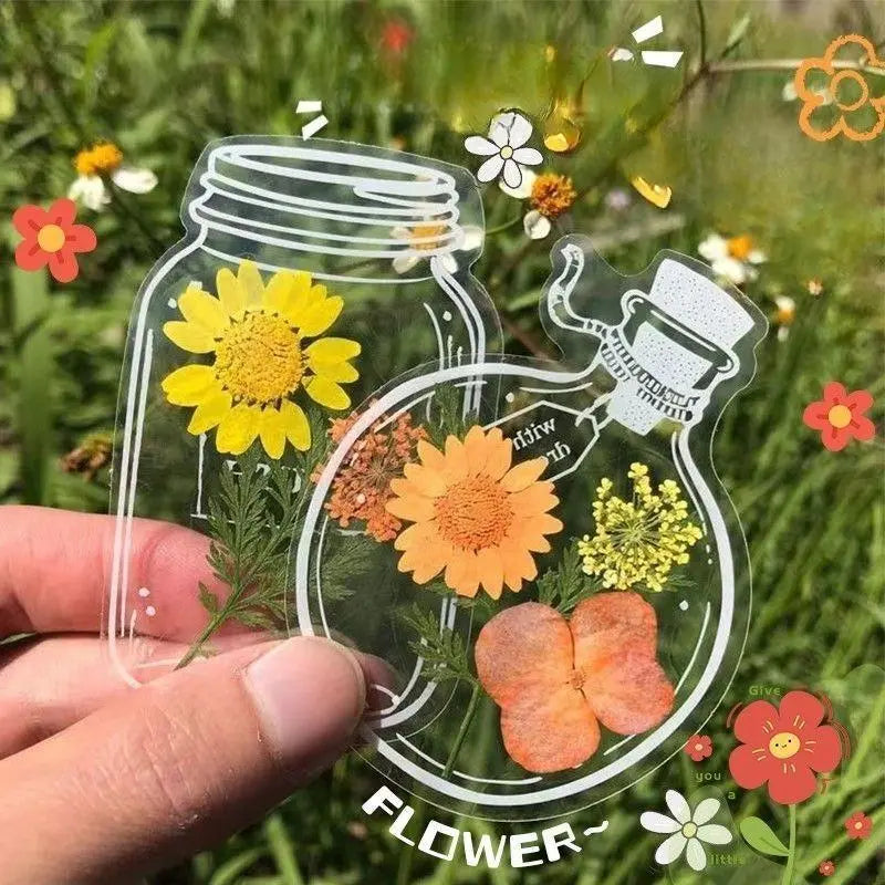 💐🌷40 marque-pages transparents avec fleurs séchées - marque-pages cadeaux à personnaliser