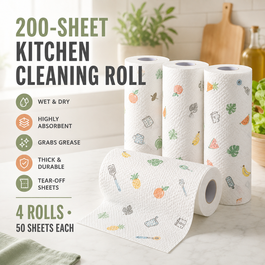 🔥200 pièces par rouleau Chiffons de nettoyage réutilisables pour paresseux