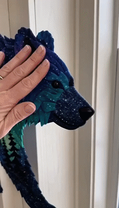 ⏳Dernier jour - 49 % de réduction - Kit de broderie DIY « Aurores boréales et faune sauvage »🌌🐺