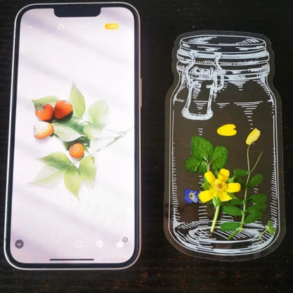 💐🌷40 marque-pages transparents avec fleurs séchées - marque-pages cadeaux à personnaliser