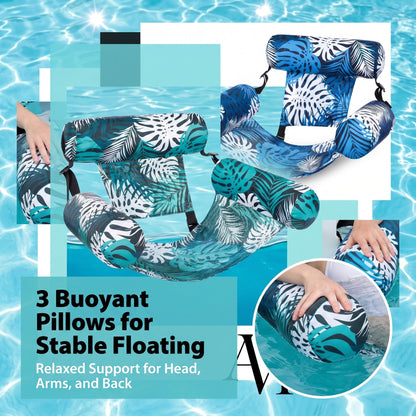 🌴 Hamac gonflable pour piscine | Chaise longue en forme de selle pour se détendre en été ✨