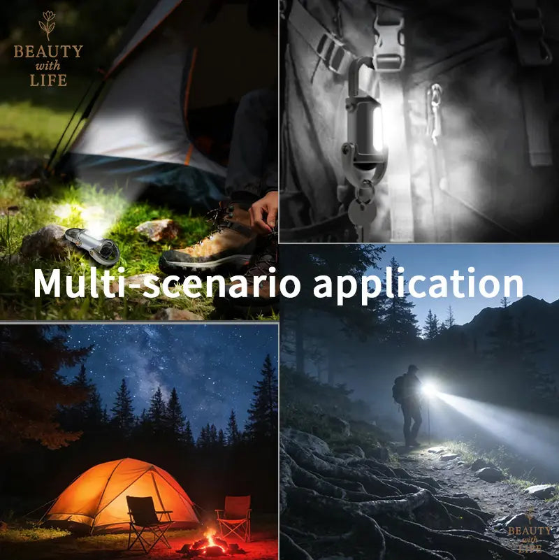 Mini-lampe torche rechargeable sur porte-clés - Lampe EDC 800 lumens