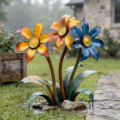 🌼Cadeaux de la fête des Mères 2026 à -55 % — 💖🎁Tuteurs de jardin rustiques en métal en forme de fleurs, fabriqués à la main