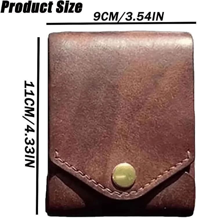 Portefeuille en cuir vintage fait main avec emplacement pour stylo