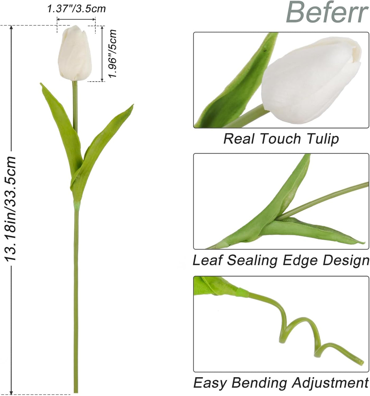 15 fleurs de tulipes artificielles🌸☀️