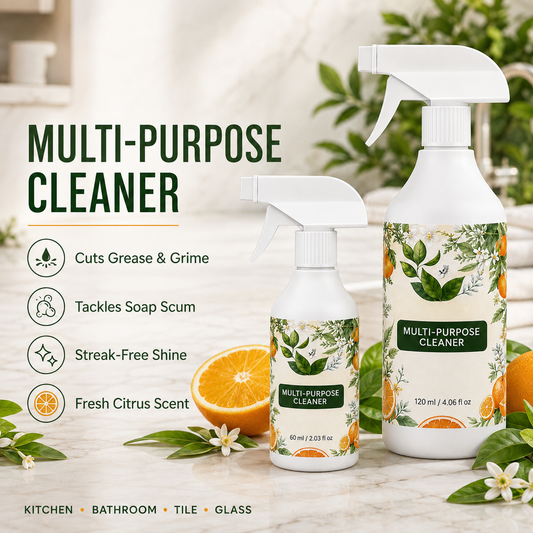 Nettoyant multi-usages cuisine et salle de bain 120 ml – Spray dégraissant, anticalcaire et détachant