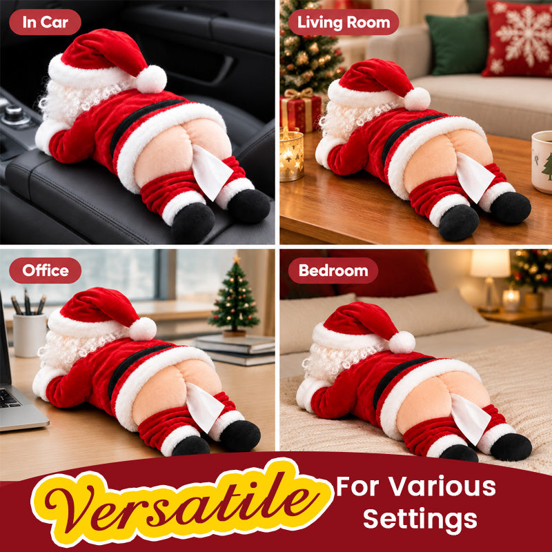 Funny Santa Butt Tissue Box Holder – Hilarious Christmas Decor & White Elephant Gag Gift!!!