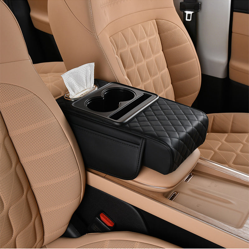 Multifunctional PU Leather Car Armrest Box Mat