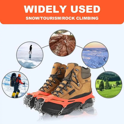 🧊 -50 % sur les crampons à glace pour chaussures – Grips antidérapants pour la neige, la marche et la randonnée hivernales