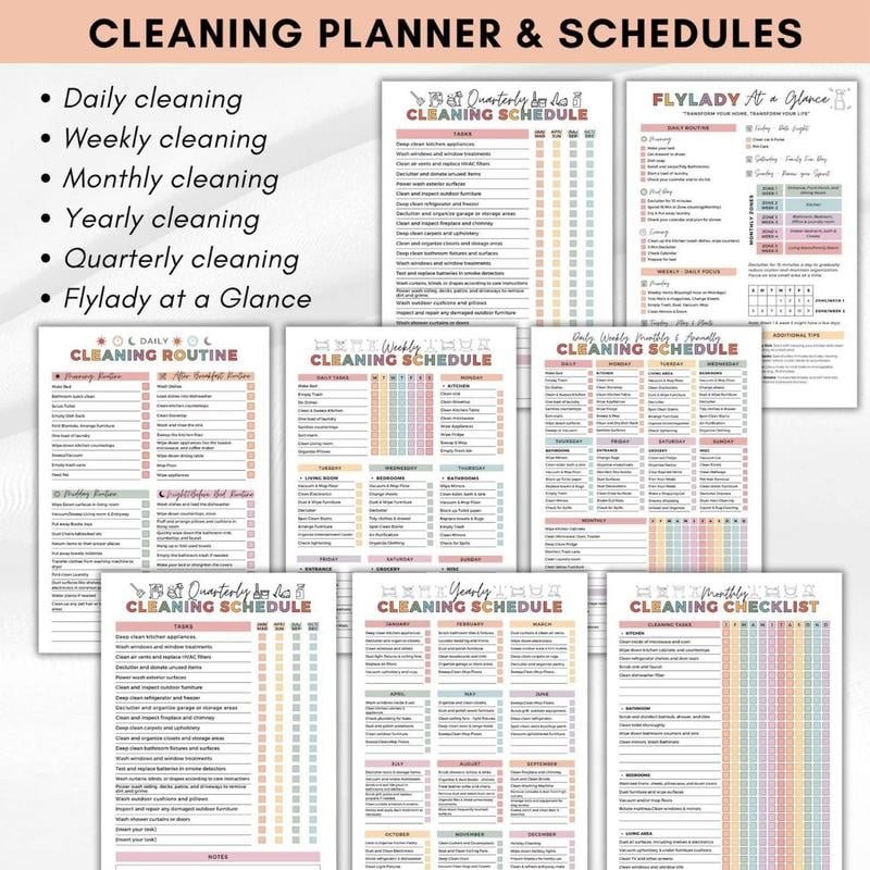 Dernier jour de la promotion -59 % ! ⏰ Kit de nettoyage et d'organisation pour TDAH - Planificateur de tâches ménagères