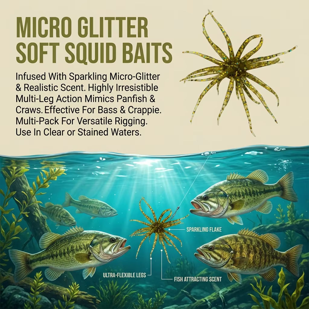 20 pièces d’appâts en forme de dés avec créatures pour la pêche du bar