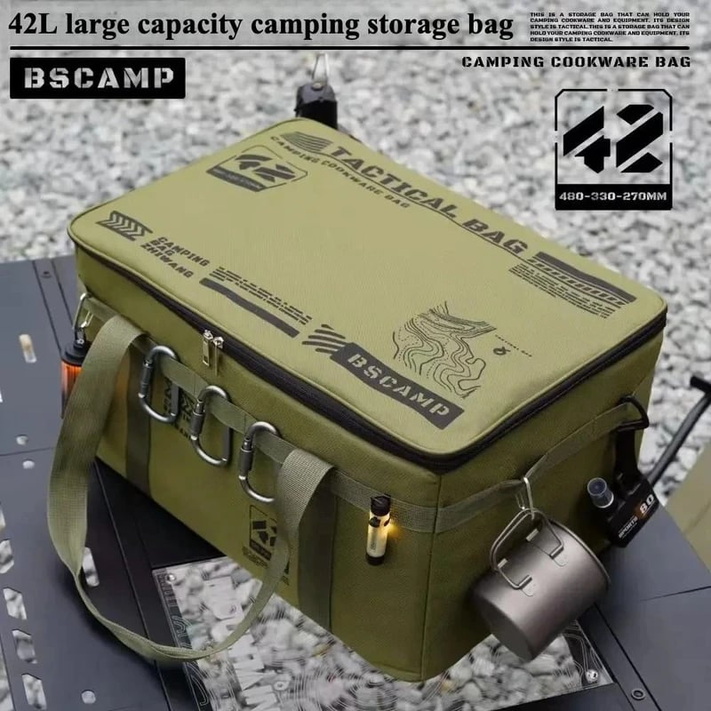🔥Sac de rangement pliable d’extérieur de grande capacité, imperméable et portable, pour organiser le camping et les pique-niques