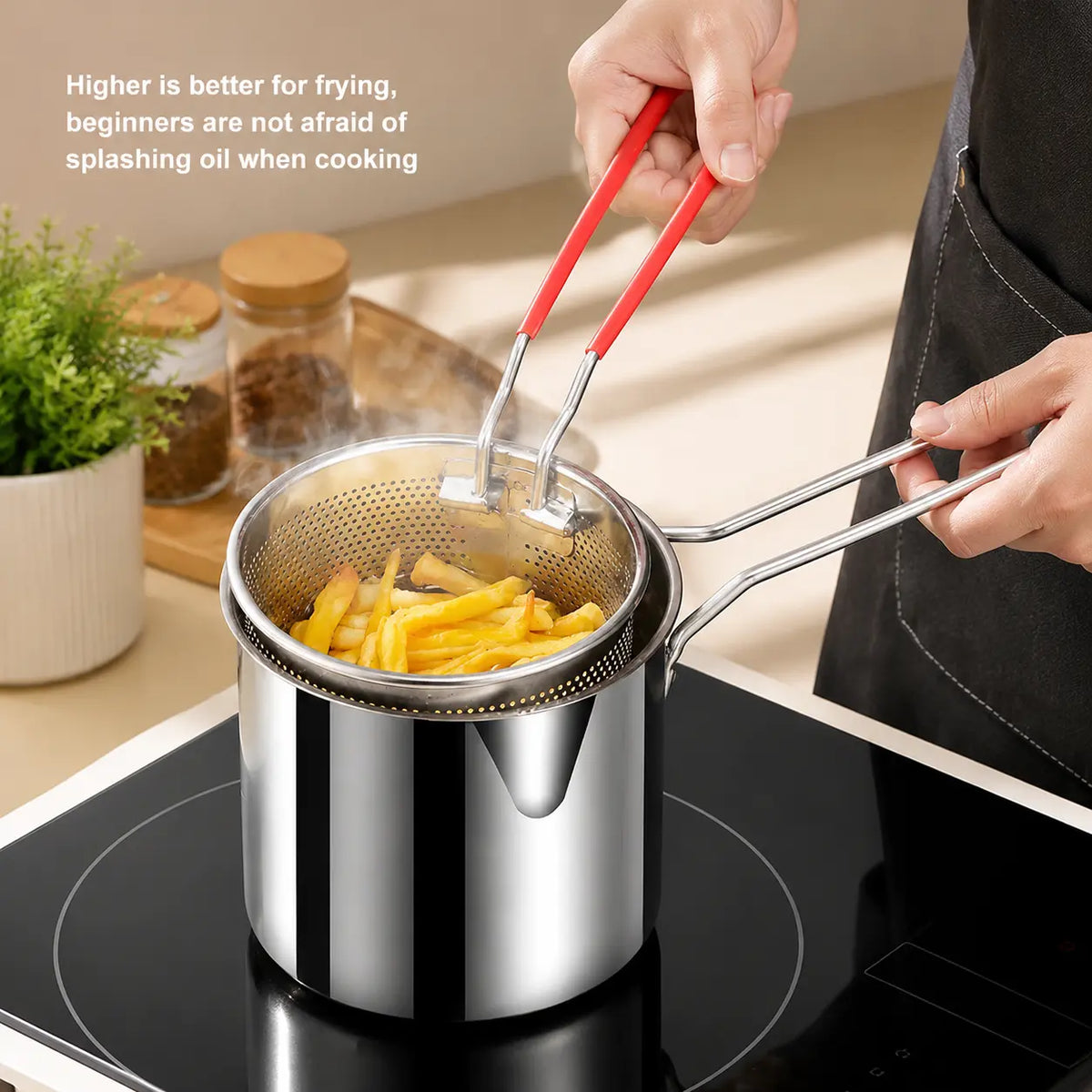 ⚡Friteuse en acier inoxydable