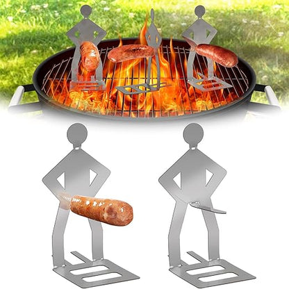 🍖Farceur de plein air Support à saucisses pour barbecue en acier inoxydable - 1 acheté, 1 offert