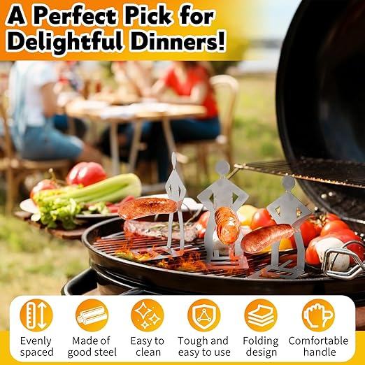 🍖Farceur de plein air Support à saucisses pour barbecue en acier inoxydable - 1 acheté, 1 offert