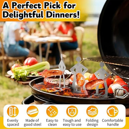🍖Farceur de plein air Support à saucisses pour barbecue en acier inoxydable - 1 acheté, 1 offert