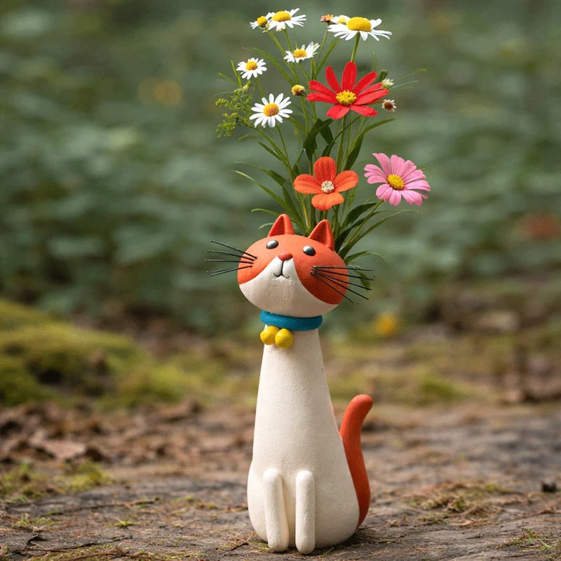 🔥DERNIER JOUR : -57 % sur ce vase chat original fabriqué à la main 😻