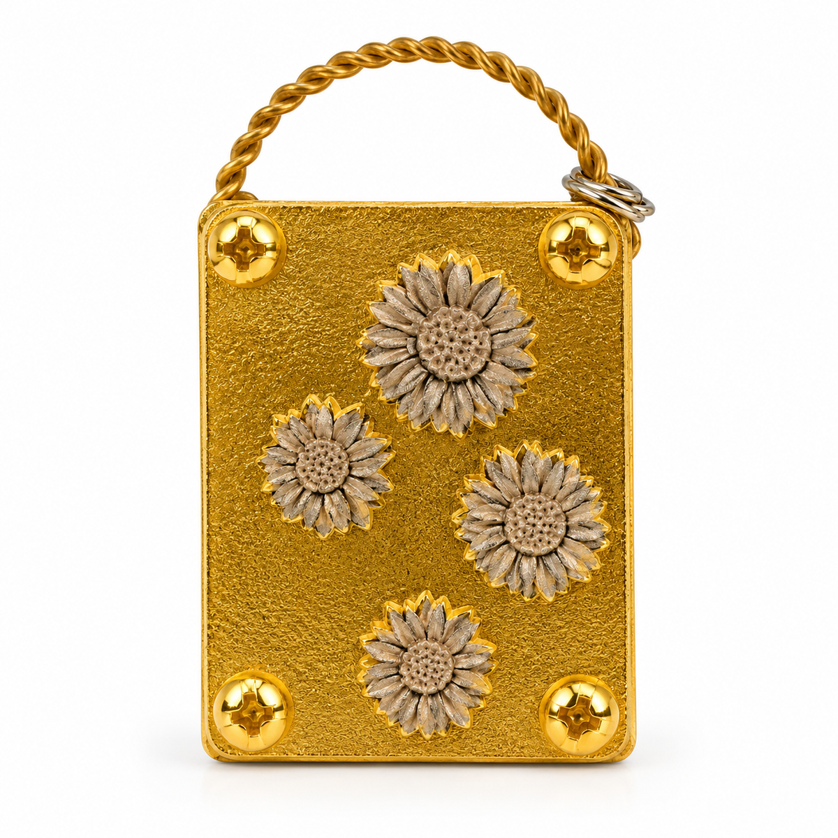 🌸 Mini presse à fleurs en laiton – Souvenirs botaniques à la taille de votre poche