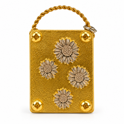 🌸 Mini presse à fleurs en laiton – Souvenirs botaniques à la taille de votre poche